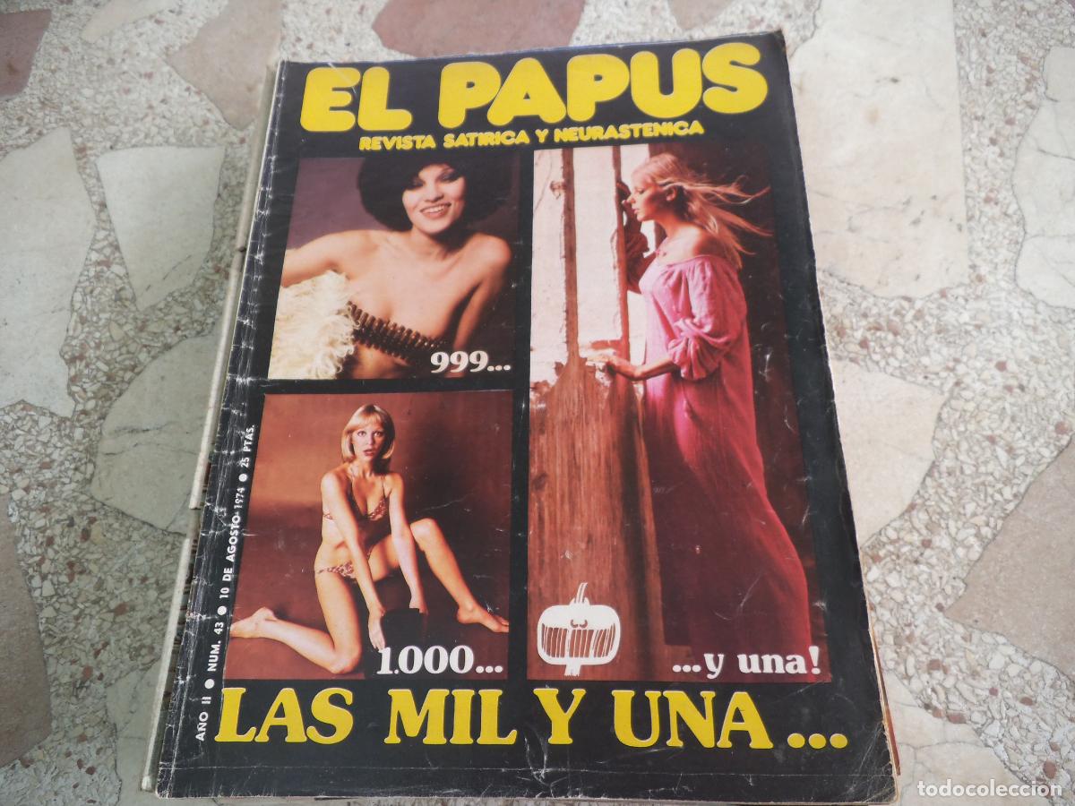 Coleccionismo de revistas y peri&oacute;dicos: el papus n&ordm; 43, 1974, satirica ,erotica humor, las mil y una ....