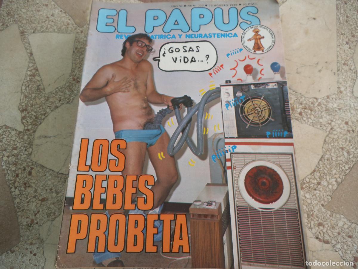 Coleccionismo de revistas y peri&oacute;dicos: el papus n&ordm; 223, 1978, satirica ,erotica humor, los bebes probeta ...