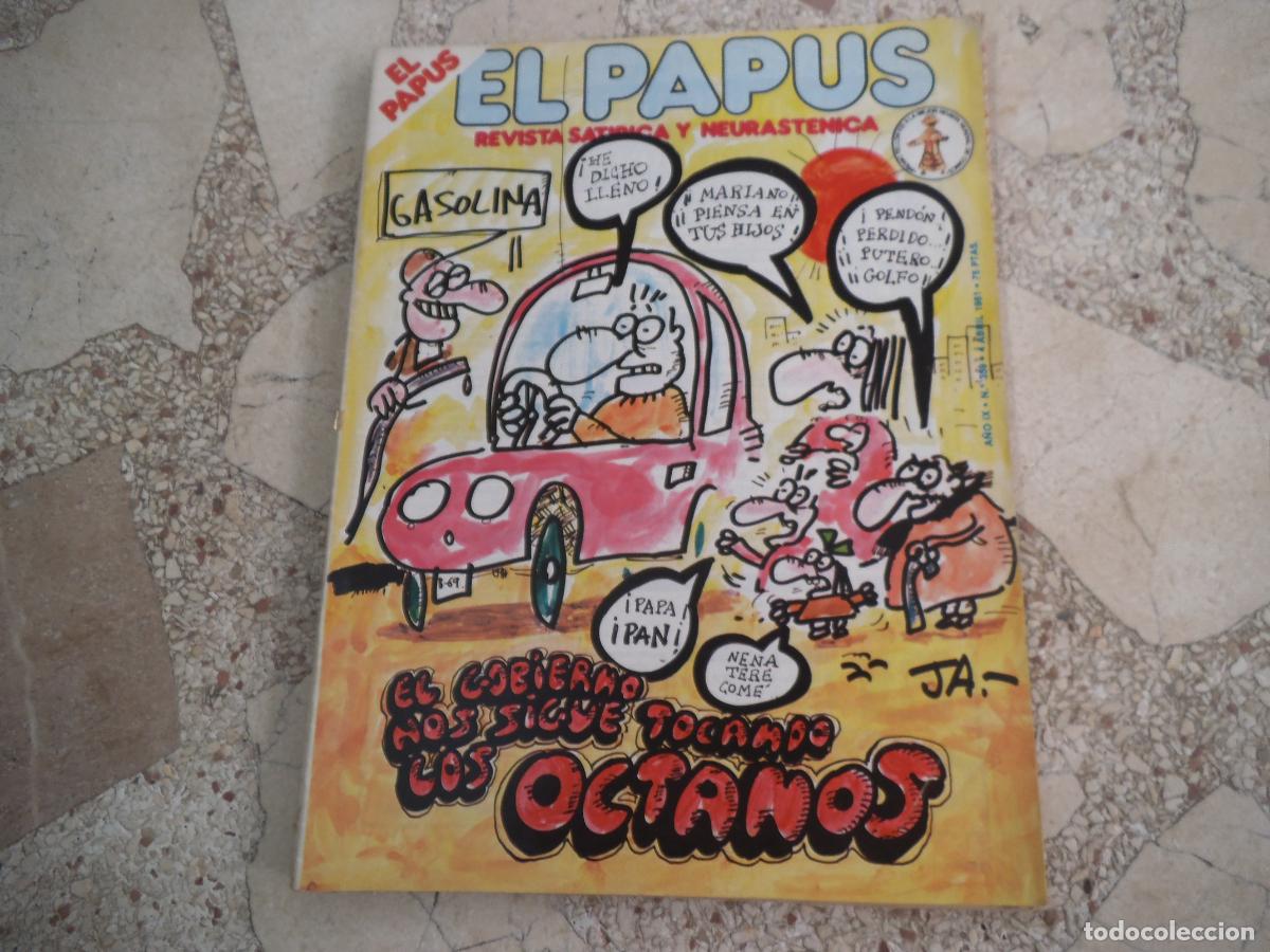 Coleccionismo de revistas y peri&oacute;dicos: el papus n&ordm; 359, 1981, satirica ,erotica humor, el gobierno sigue tocando los octanos