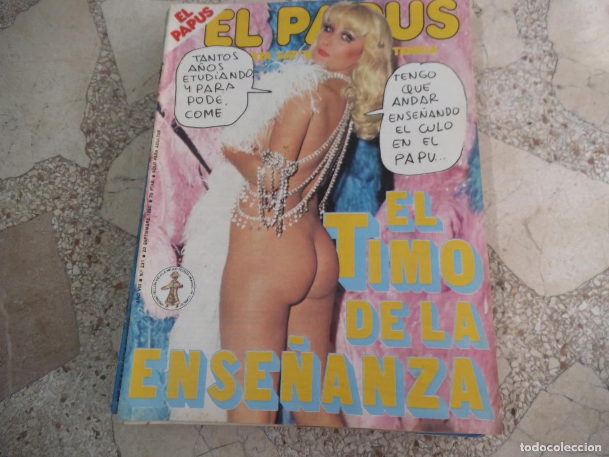 Coleccionismo de revistas y peri&oacute;dicos: el papus n&ordm; 331, 1980, satirica ,erotica humor, el timo de la ense&ntilde;anza