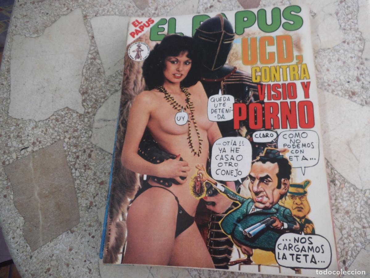 Coleccionismo de revistas y peri&oacute;dicos: el papus n&ordm; 334, 1980, satirica ,erotica humor, u.c.d. contra visio y porno