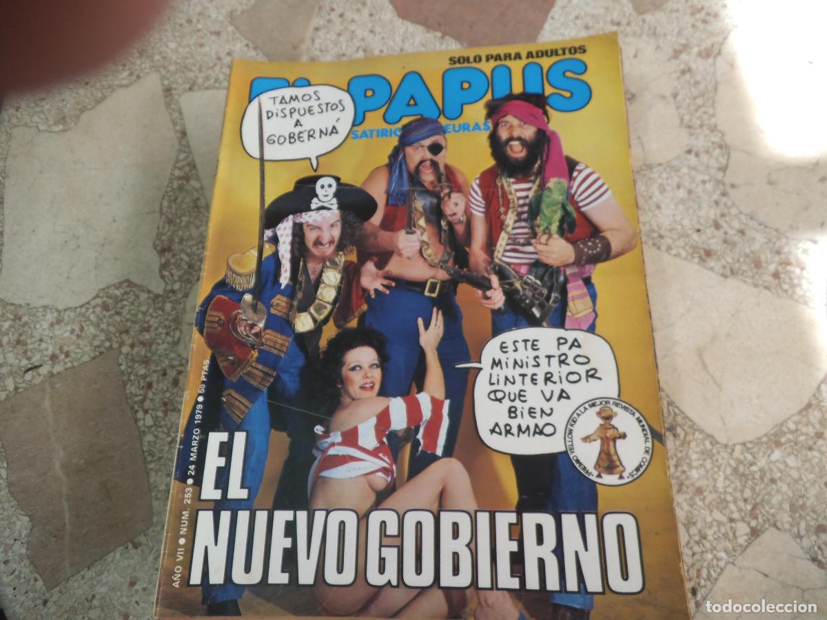 Coleccionismo de revistas y peri&oacute;dicos: el papus n&ordm; 253, 1979, satirica ,erotica humor,ya el nuevo gobierno