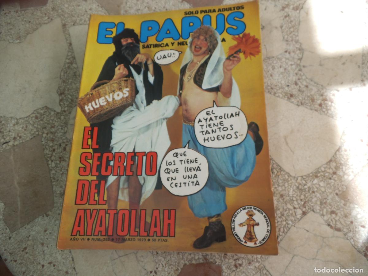 Coleccionismo de revistas y peri&oacute;dicos: el papus n&ordm; 252, 1979, satirica ,erotica humor, el secreto del ayatollah