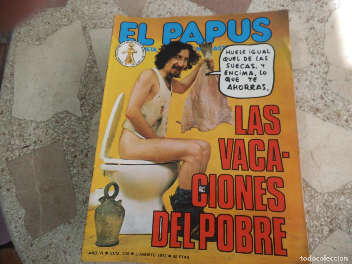 Coleccionismo de revistas y peri&oacute;dicos: el papus n&ordm; 220, 1978, satirica ,erotica humor, las vacaciones del pobre