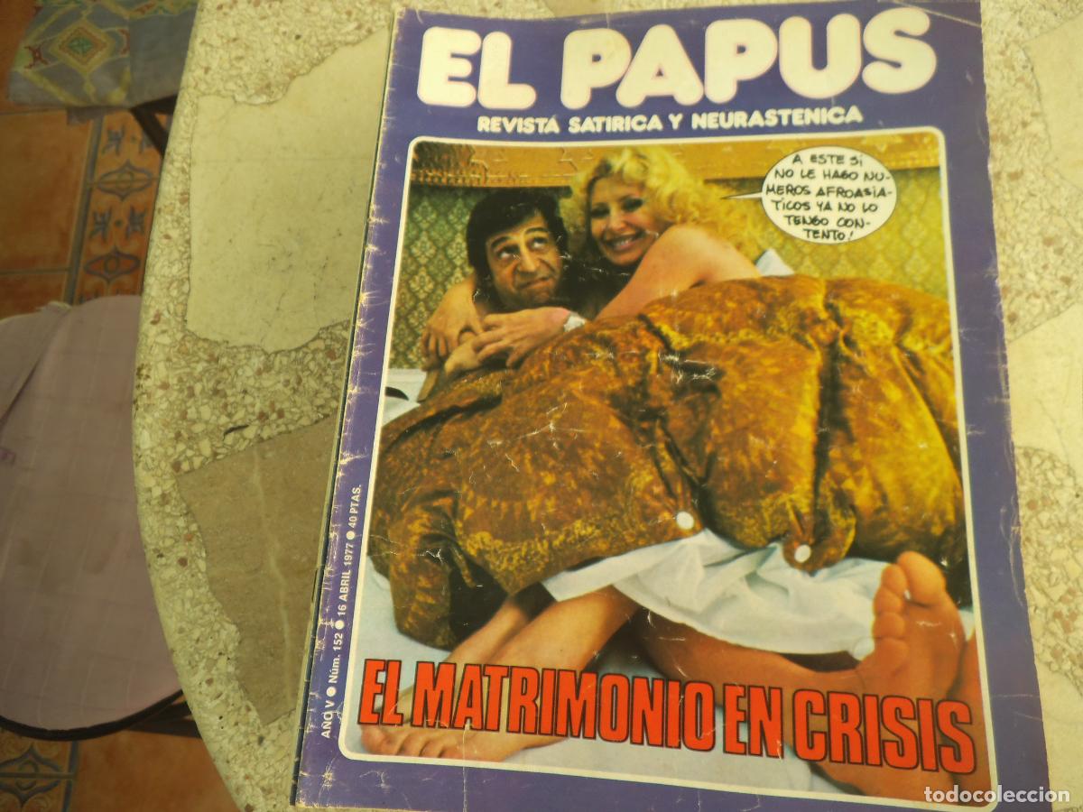 Coleccionismo de revistas y peri&oacute;dicos: el papus n&ordm; 152, 1977, satirica ,erotica humor, el matrimonio en crisis
