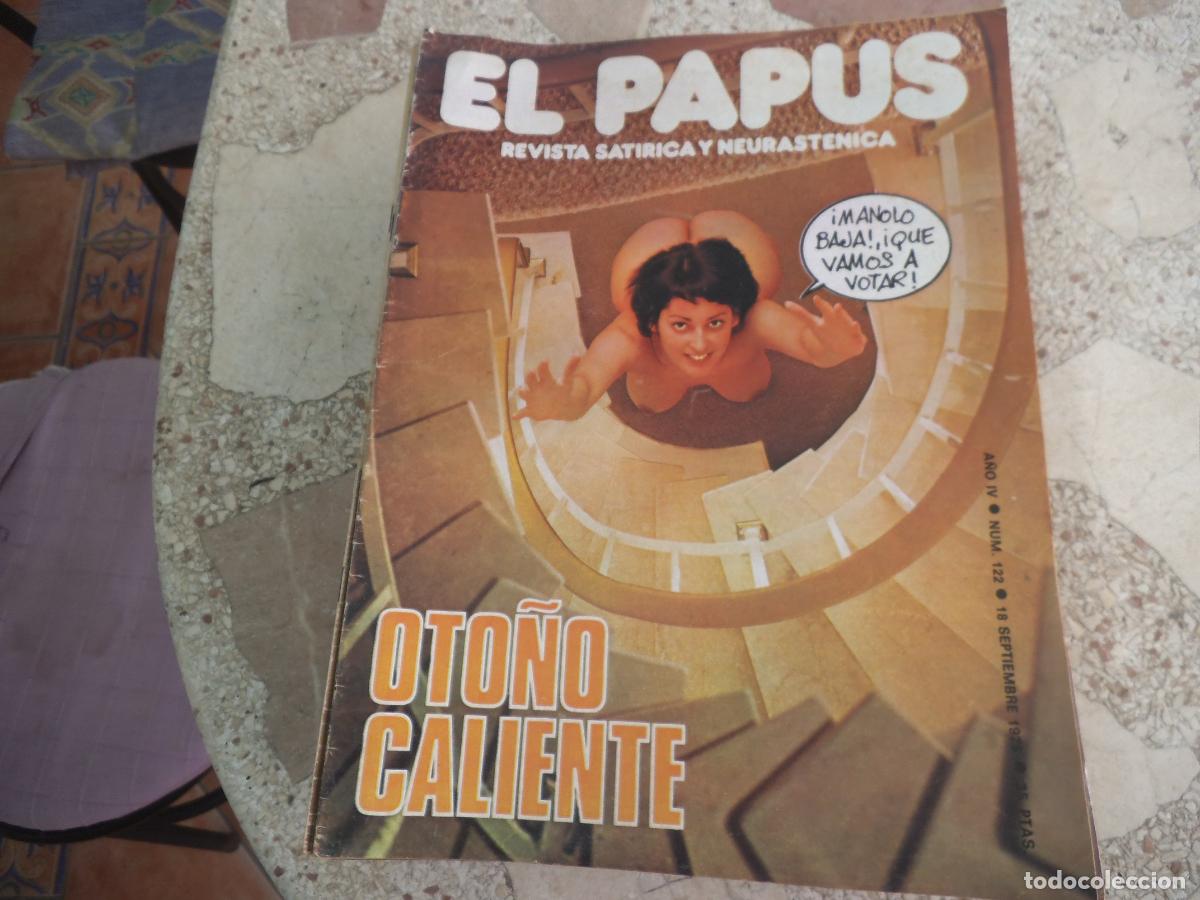 Coleccionismo de revistas y peri&oacute;dicos: el papus n&ordm; 122, 1976, satirica ,erotica humor, oto&ntilde;o caliente