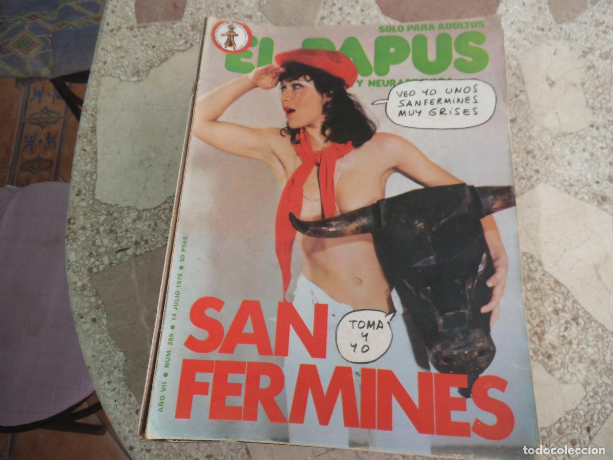 Coleccionismo de revistas y peri&oacute;dicos: el papus n&ordm; 269, 1979, satirica ,erotica humor, los san fermines