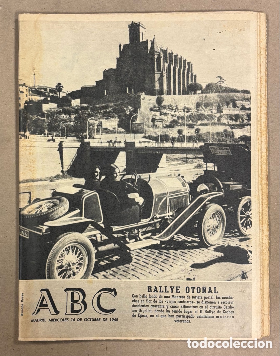 Coleccionismo de revistas y peri&oacute;dicos: ABC (16 DE OCTUBRE DE 1968). RALLYE CARDONER - URGELLET DE COCHES DE &Eacute;POCA MANRESA,&hellip;