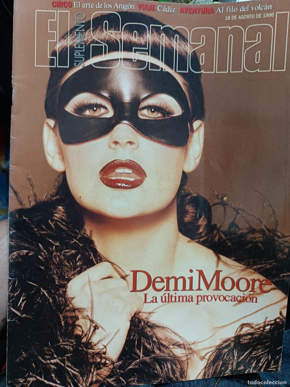 Coleccionismo de revistas y peri&oacute;dicos: EL DOMINICAL Agosto 1996- DEMI MOORE, MIGUEL BOSE, MILIKI, AIG&Uuml;ESTORTES, SCHWARZENEGER, CALVIN KLEIN