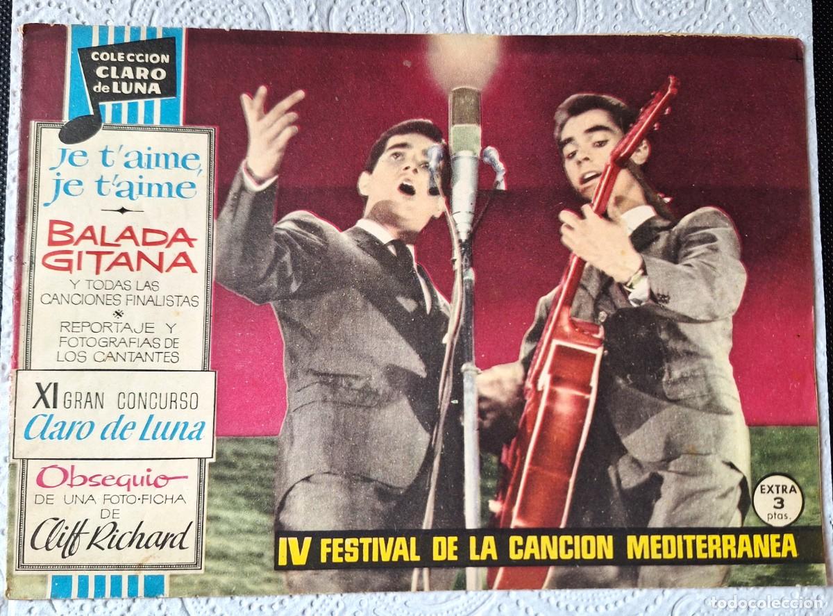 Coleccionismo de revistas y peri&oacute;dicos: COLECCION CLARO DE LUNA - IV FESTIVAL DE LA CANCION MED. - EDICIONES IBERO MUNDIAL - A&Ntilde;O 1962