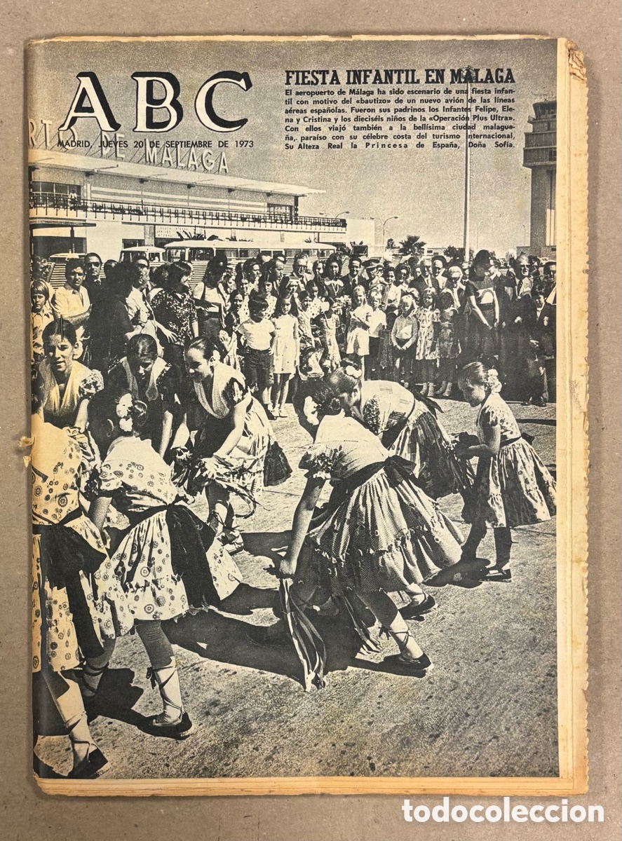 Coleccionismo de revistas y peri&oacute;dicos: ABC (20 DE SEPTIEMBRE DE 1973). FIESTA INFANTIL EN M&Aacute;LAGA OPERACI&Oacute;N PLUS ULTRA,&hellip;