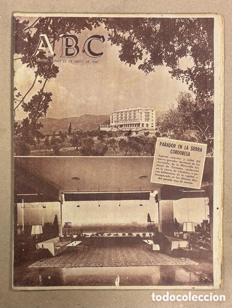 Coleccionismo de revistas y peri&oacute;dicos: ABC (23 DE MAYO DE 1960). NUEVO PARADOR EN LA SIERRA CORDOBESA, CUARTOS FINAL COPA DEL REY,..