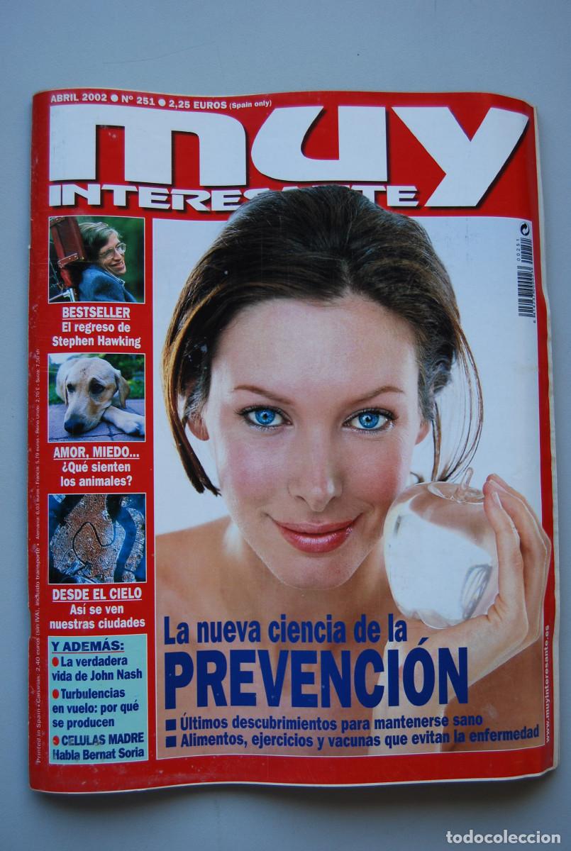 Coleccionismo de revistas y peri&oacute;dicos: MUY INTERESANTE.NUM.251-2002: CIENCIA DE LA PREVENCI&Oacute;N-STEPHEN HAWKING-DESDE EL CIELO-AMOR, ODIO