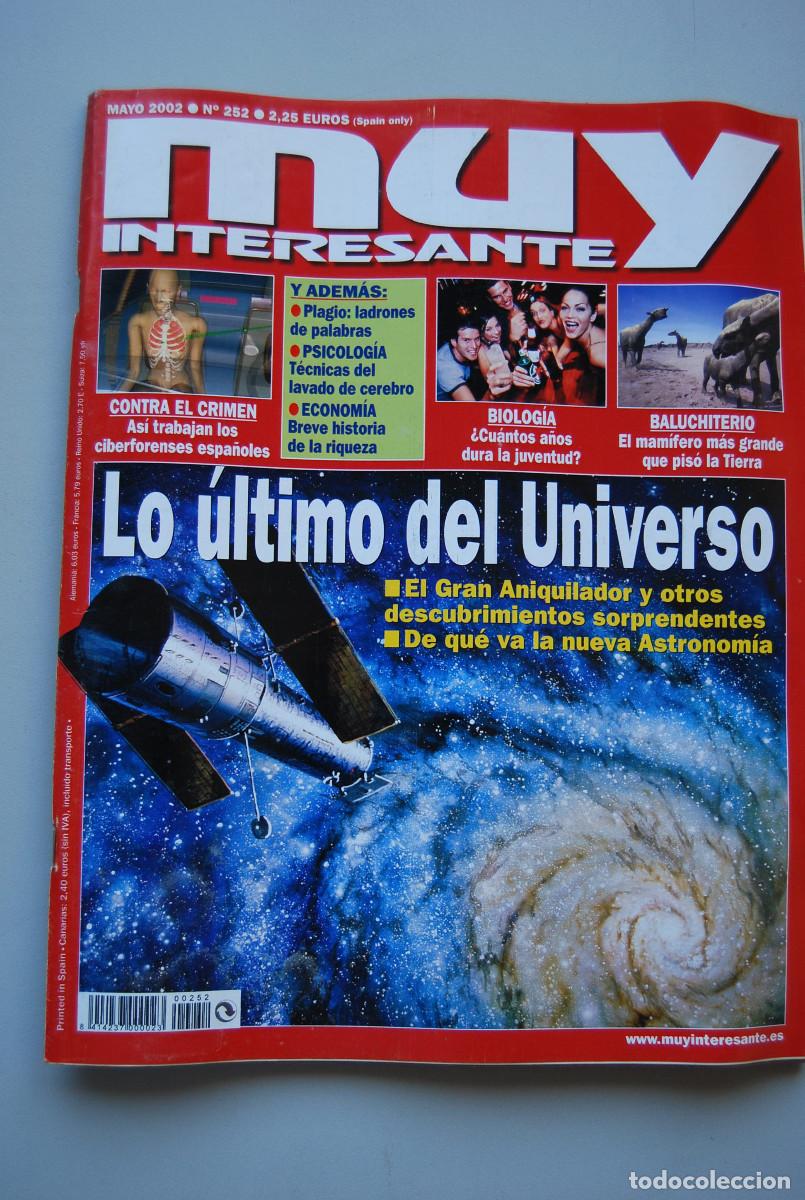 Coleccionismo de revistas y peri&oacute;dicos: MUY INTERESANTE.NUM.252-2002: LO ULTIMO DEL UNIVERSO-CONTRA EL CRIMEN-BALUCHITERIO-PLAGIO