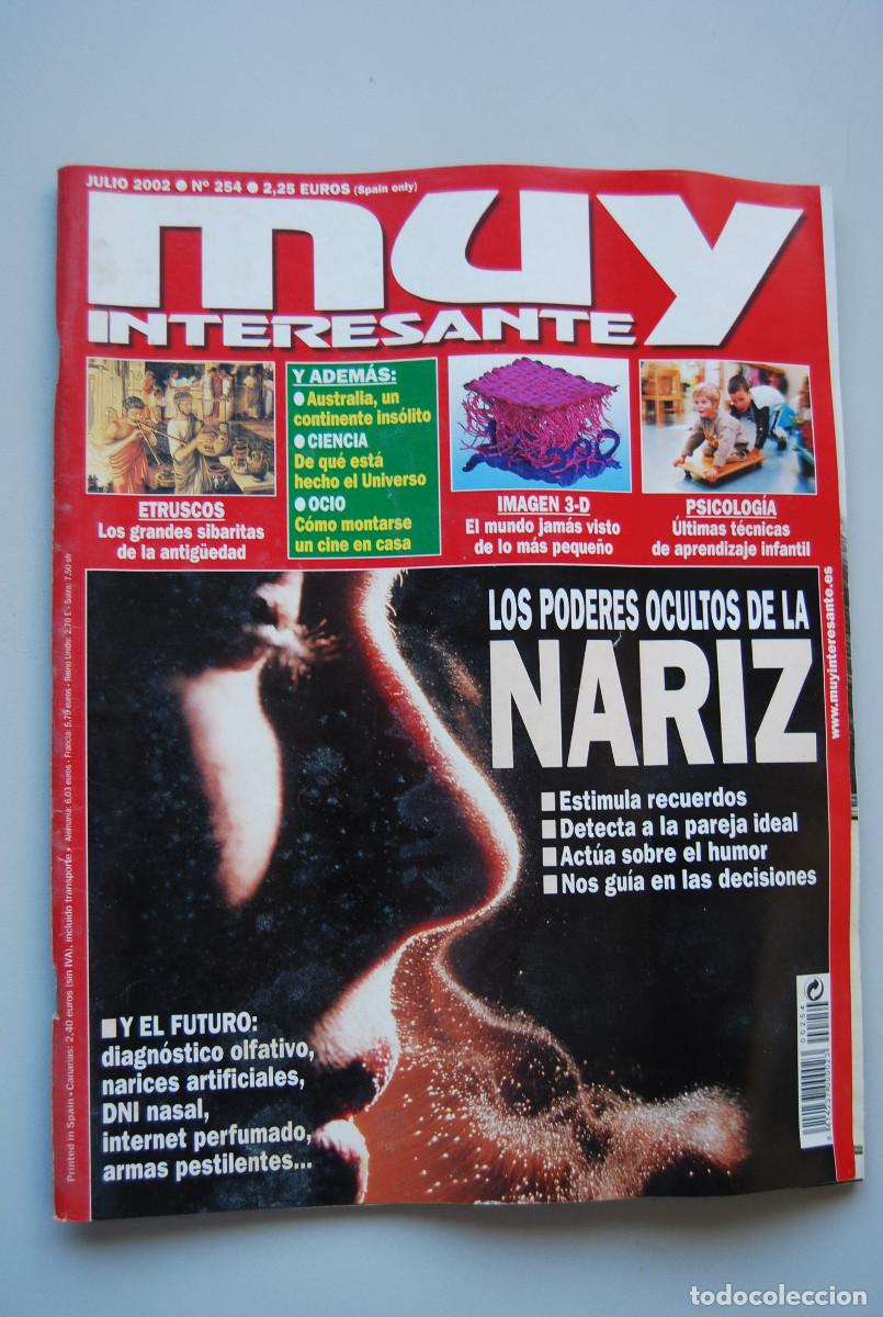 Coleccionismo de revistas y peri&oacute;dicos: MUY INTERESANTE.NUM.254-2002: PODERES DE LA NARIZ-ETRUSCOS-IMAGEN 3D-AUSTRALIA-APRENDIZAJE INFANTIL