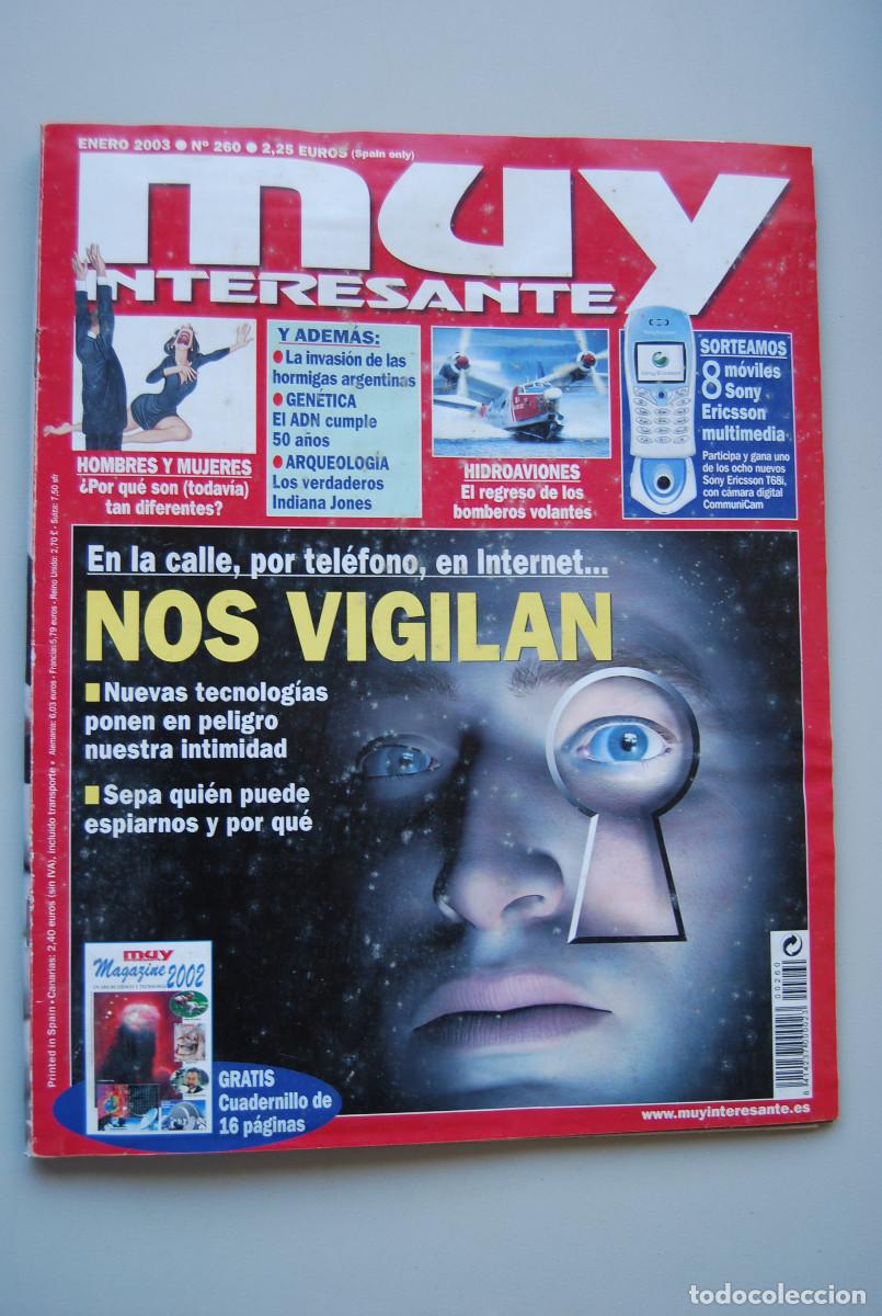 Coleccionismo de revistas y peri&oacute;dicos: MUY INTERESANTE.NUM.260-2003: NOS VIGILAN-HOMBRES Y MUJERES-HIDROAVIONES-HORMIGAS ARGENTINAS-ADN