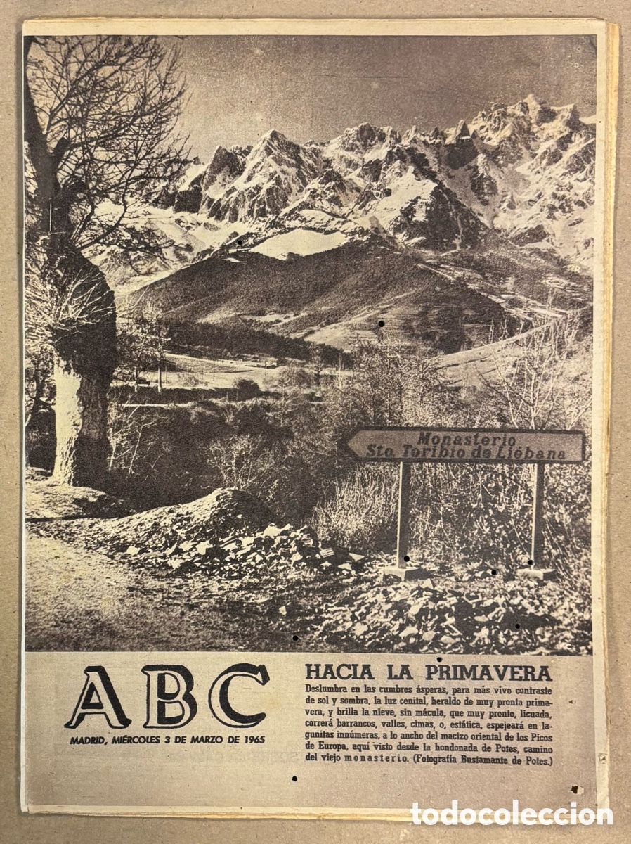 Coleccionismo de revistas y peri&oacute;dicos: ABC (3 DE MARZO DE 1965). SANTO TORIBIO DE LI&Eacute;BANA POTES PICOS DE EUROPA,&hellip;