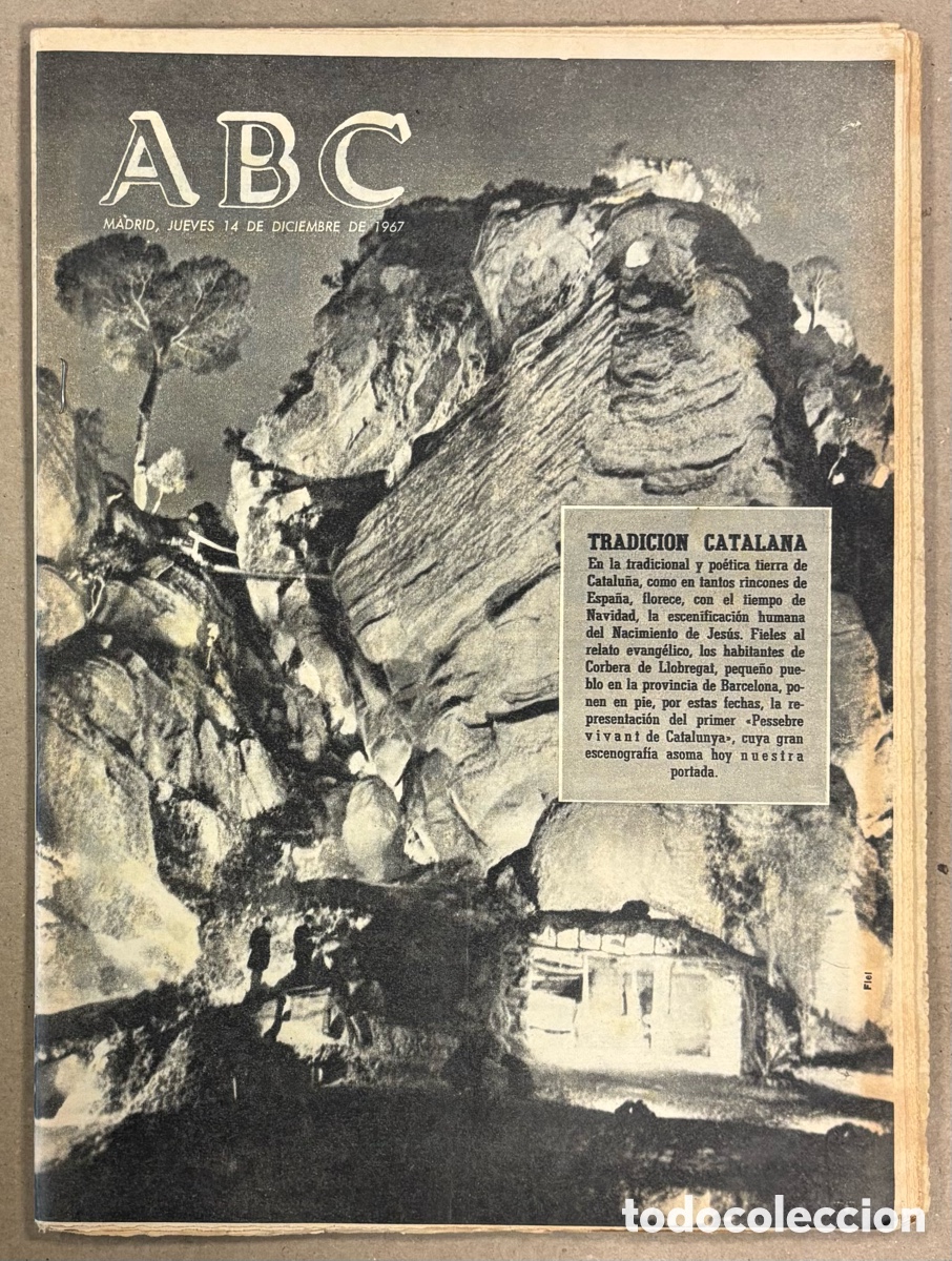 Coleccionismo de revistas y peri&oacute;dicos: ABC (14 DE DICIEMBRE DE 1967). PRIMER PESSEBRE VIVANT DE CATALUNYA EN CORBERA DE LLOGREGAT