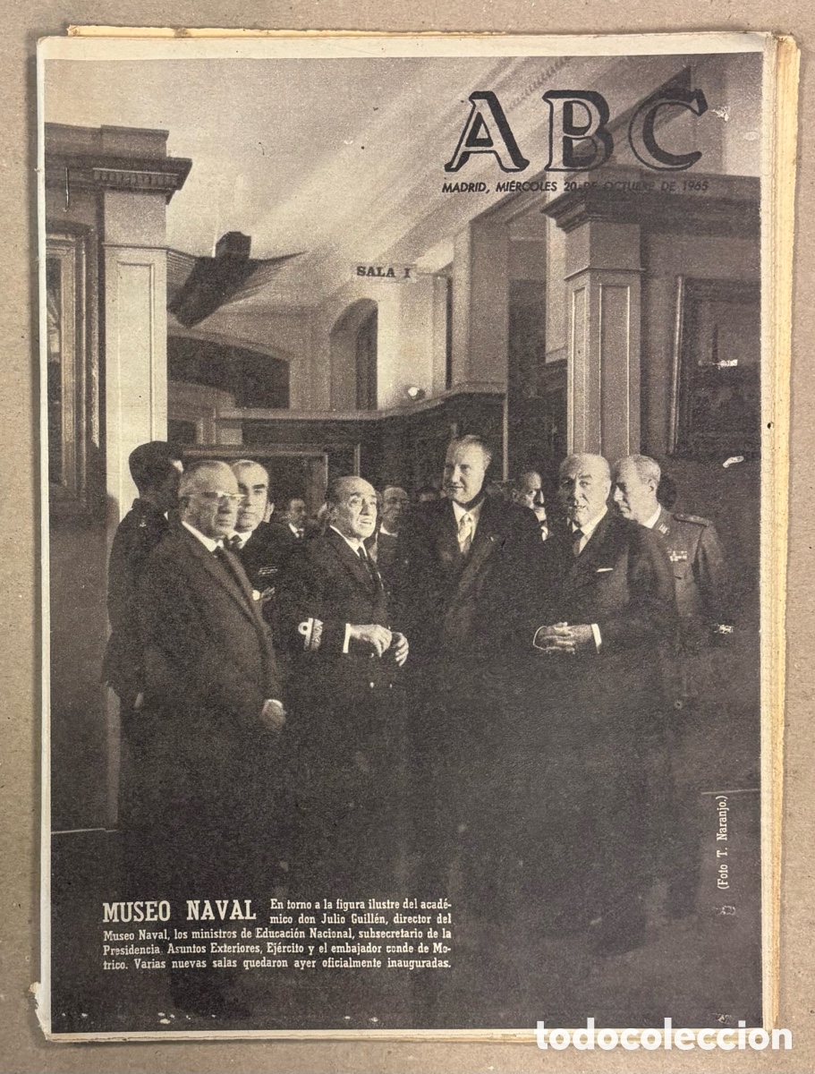 Coleccionismo de revistas y peri&oacute;dicos: ABC (20 DE OCTUBRE DE 1965). INAUGURACI&Oacute;N MUSEO NAVAL, MOHAMMED ALI TONGO,&hellip;