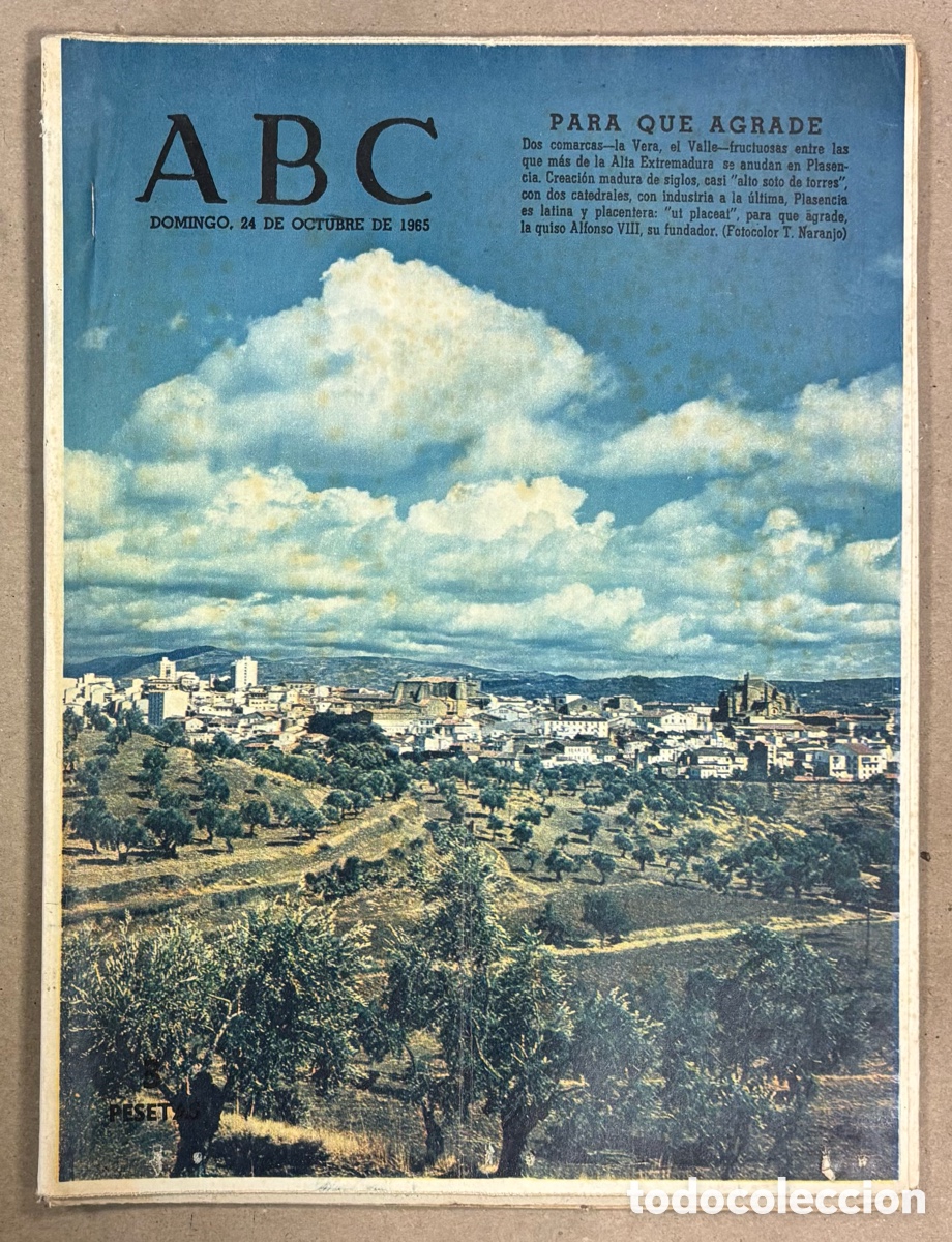 Coleccionismo de revistas y peri&oacute;dicos: ABC (24 DE OCTUBRE DE 1965). PLASENCIA (C&Aacute;CERES), LOS LIBERALES, ENRIQUE SE VILLENA,..