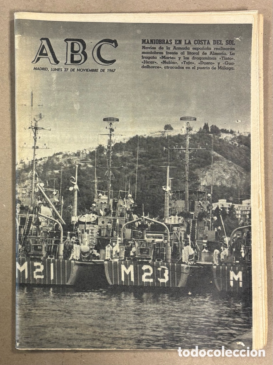 Collection Magazines and Newspapers: ABC (27 DE NOVIEMBRE DE 1967). MANIOBRAS DE LA ARMADA ESPA&Ntilde;OLA EN LA COSTA DEL SOL,&hellip;
