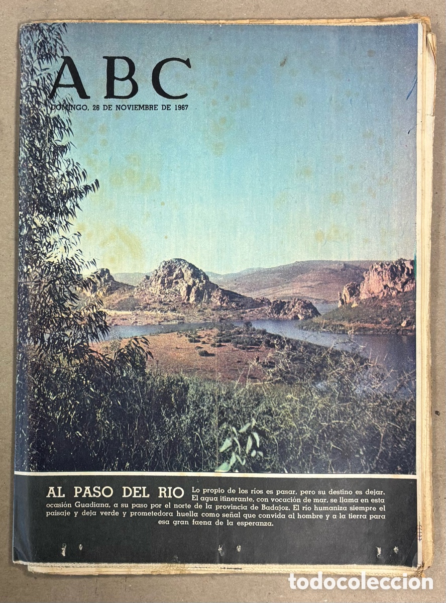 Collection Magazines and Newspapers: ABC (28 DE NOVIEMBRE DE 1967). R&Iacute;O GUADIANA A SU PASO POR PROVINCIA BADAJOZ,..