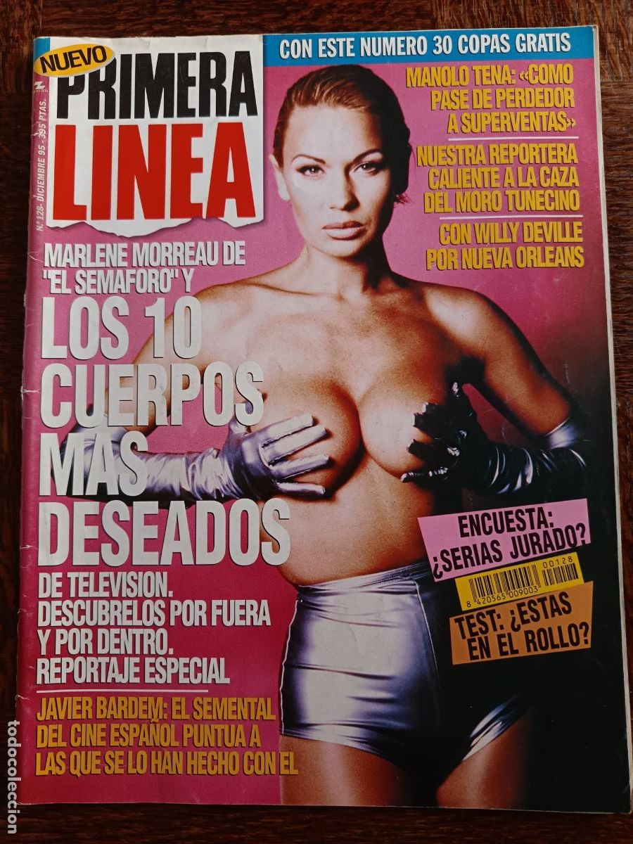 Collection Magazines and Newspapers: PRIMERA LINEA 128 de 1995. MARLENE MORREAU, JAVIER BARDEM, MANOLO TENA, WILLY DEVILLE, DUNCAN DHU...