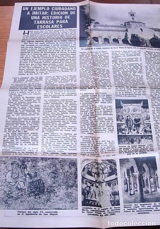 Collezionismo di Riviste e Giornali: Art&iacute;culo de peri&oacute;dico Iglesia Rom&aacute;nica Santa Mar&iacute;a de Egara de Tarrasa TERRASSA Josep Maria Dom&egrave;nech