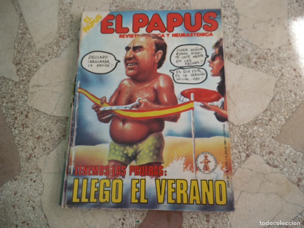 Coleccionismo de revistas y peri&oacute;dicos: el papus, n&ordm; 372, 1981, revista satirica, erotica,humor, llego el verano