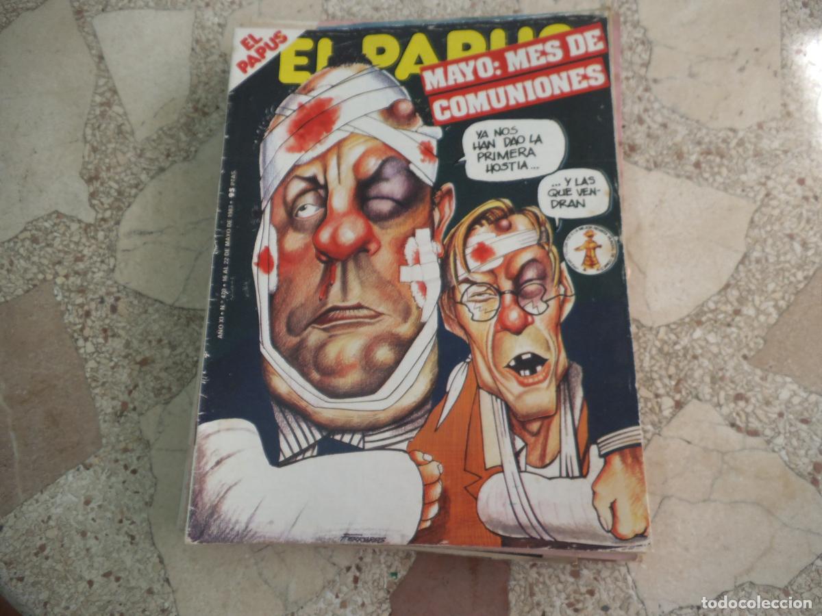 Coleccionismo de revistas y peri&oacute;dicos: el papus, n&ordm; 470, 1983, revista satirica, erotica,humor, mayo: mes de las comuniones