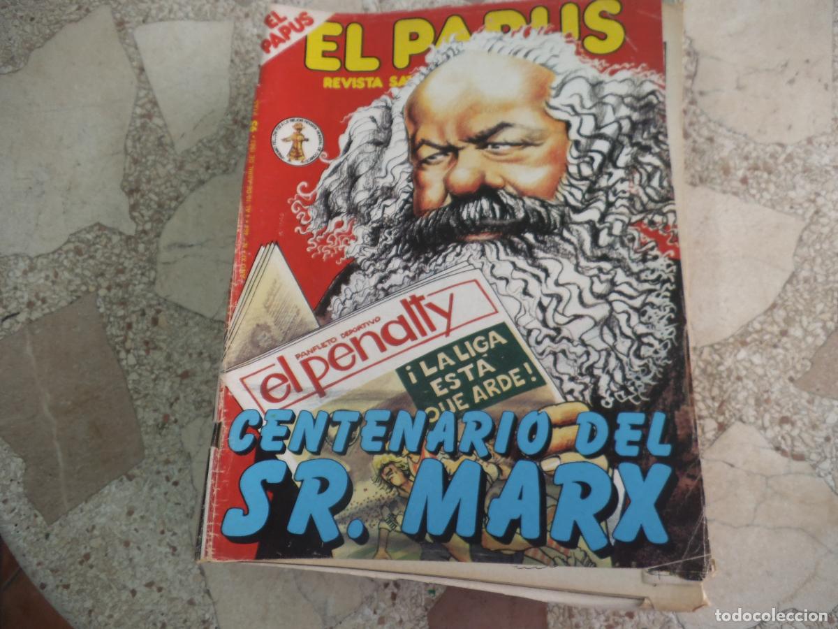 Coleccionismo de revistas y peri&oacute;dicos: el papus, n&ordm; 463, 1983, revista satirica, erotica,humor, centenario sr. marx