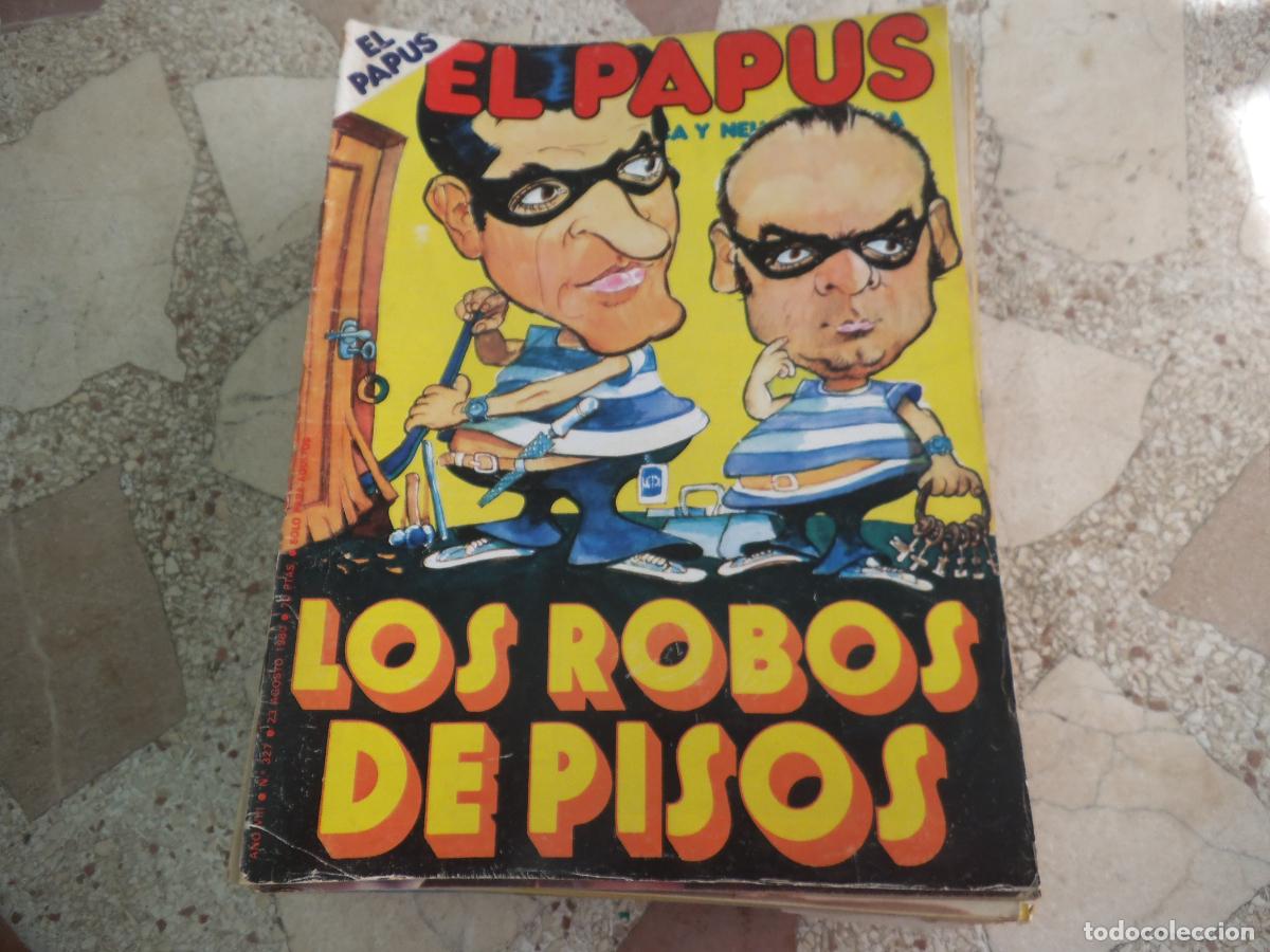 Coleccionismo de revistas y peri&oacute;dicos: el papus, n&ordm; 327, 1980, revista satirica, erotica,humor, los robos de pisos