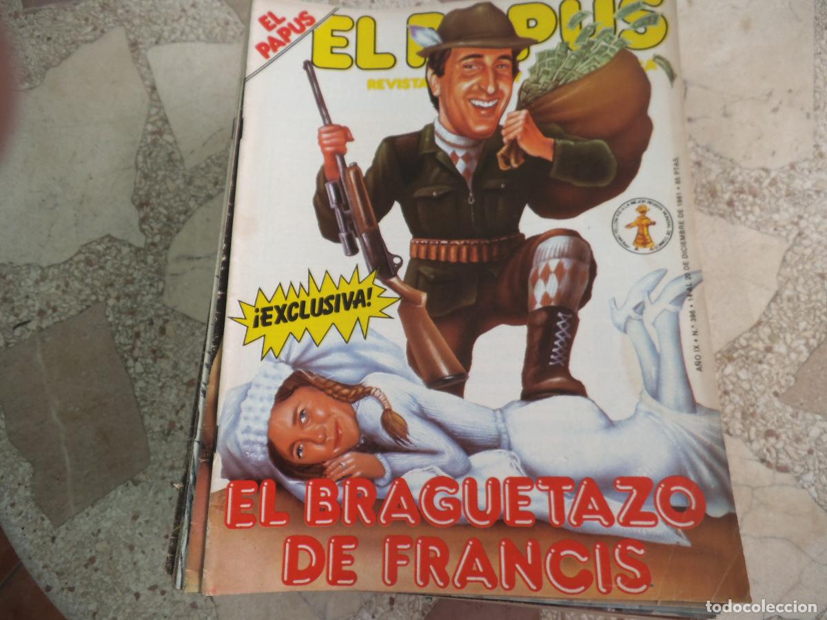 Coleccionismo de revistas y peri&oacute;dicos: el papus, n&ordm; 396, 1981, revista satirica, erotica,humor, el graguetazo de francis