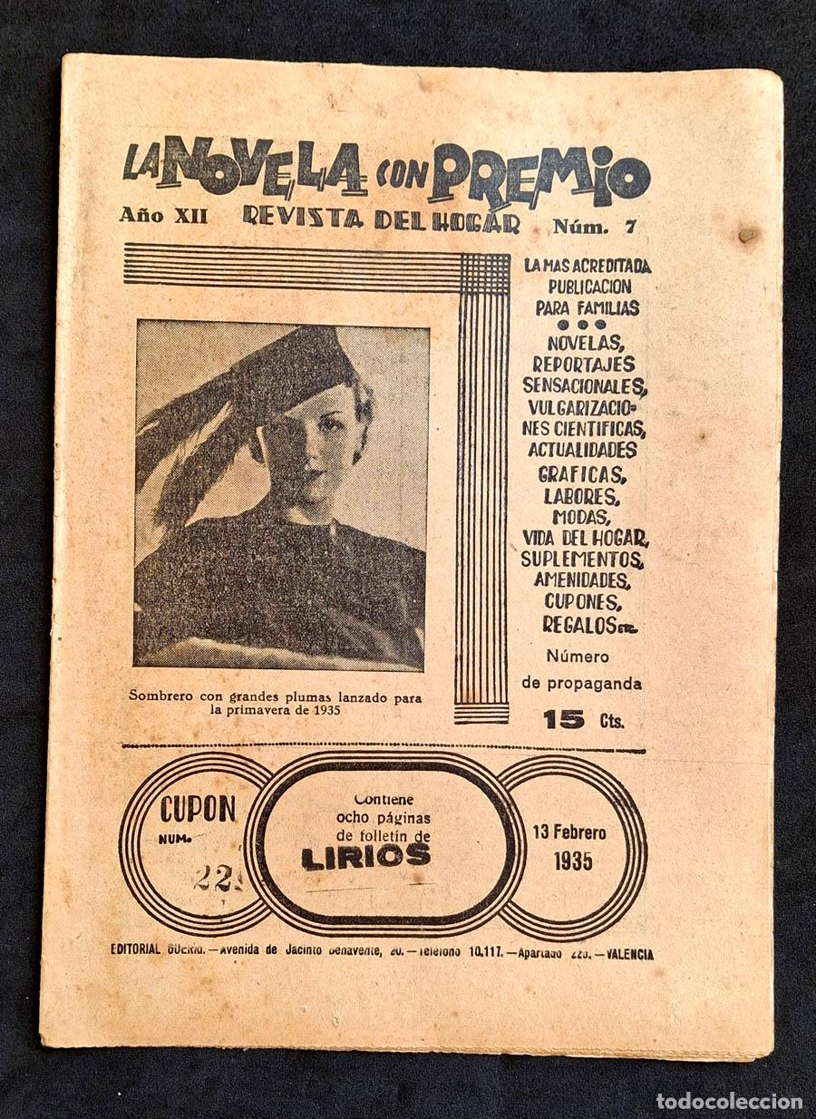 Coleccionismo de revistas y peri&oacute;dicos: La Novela con Premio - Revista del Hogar, a&ntilde;o XII numero 7 , 13 de febrero de 1935