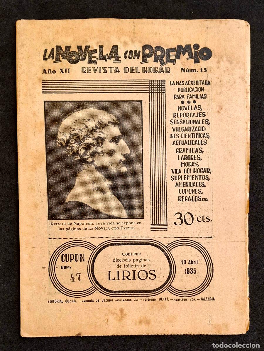 Coleccionismo de revistas y peri&oacute;dicos: La Novela con Premio - Revista del Hogar, a&ntilde;o XII numero 15, 10 de abril de 1935