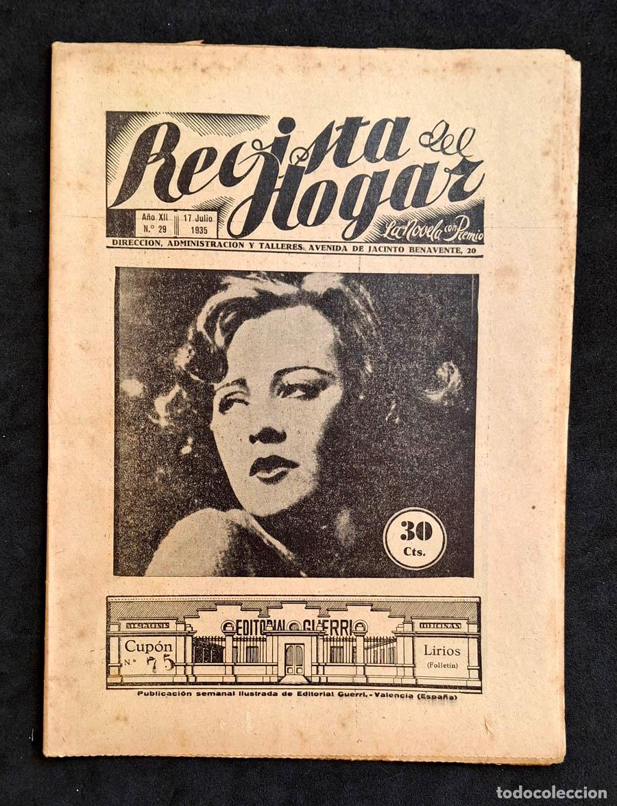Coleccionismo de revistas y peri&oacute;dicos: La Novela con Premio - Revista del Hogar, a&ntilde;o XII numero 29, 17 de julio de 1935