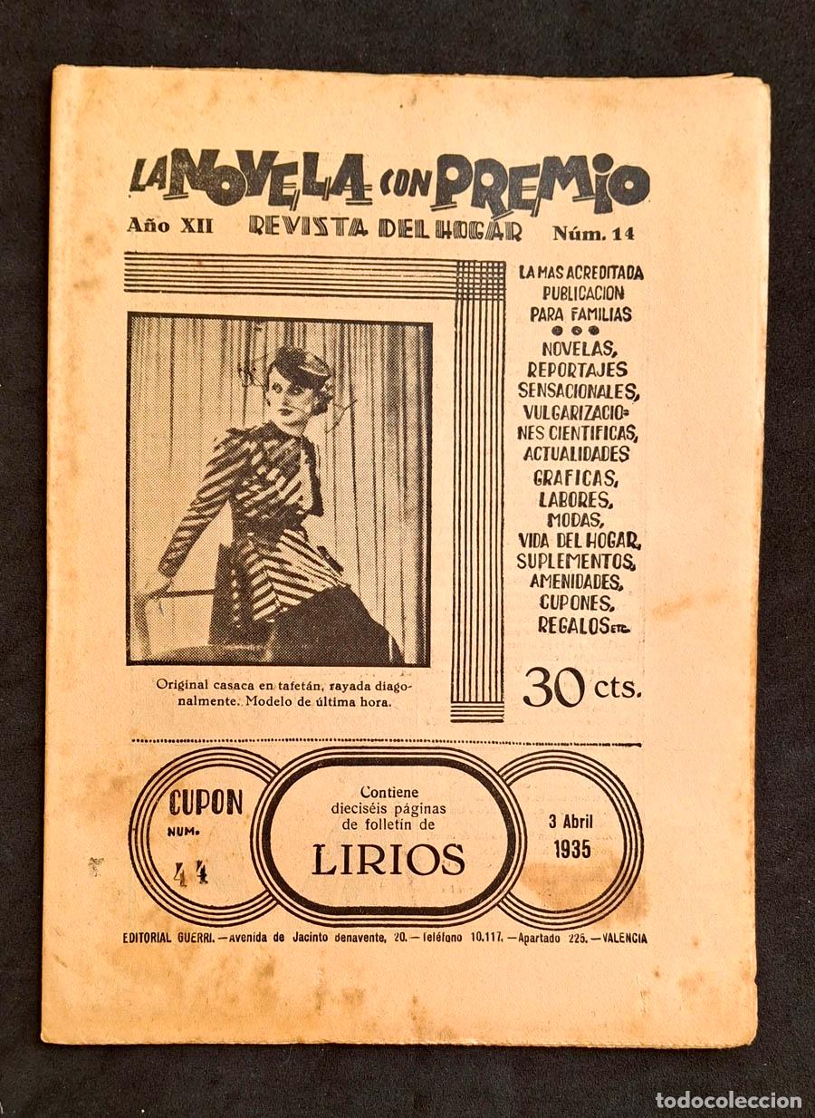 Coleccionismo de revistas y peri&oacute;dicos: La Novela con Premio - Revista del Hogar, a&ntilde;o XII numero 14, 3 de abril de 1935