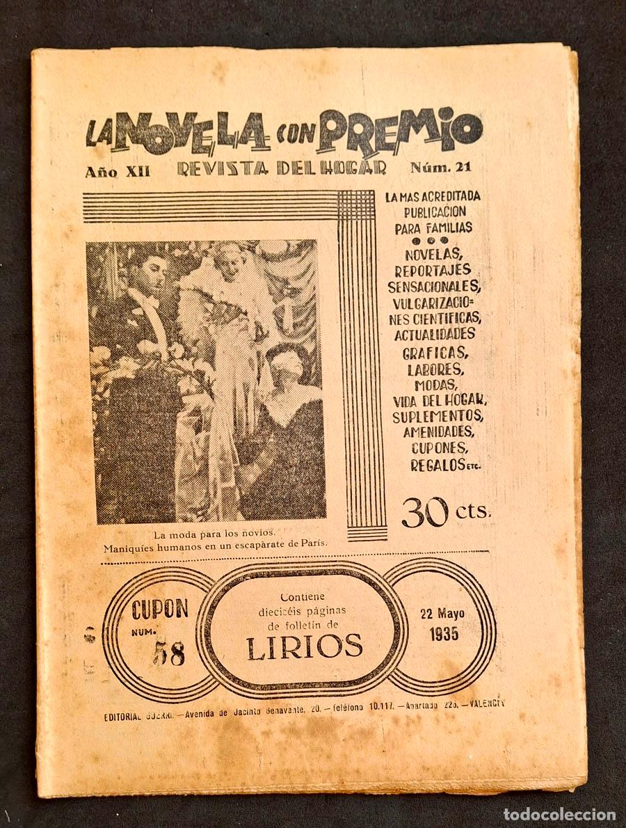 Coleccionismo de revistas y peri&oacute;dicos: La Novela con Premio - Revista del Hogar, a&ntilde;o XII numero 21, 22 de amayo de 1935