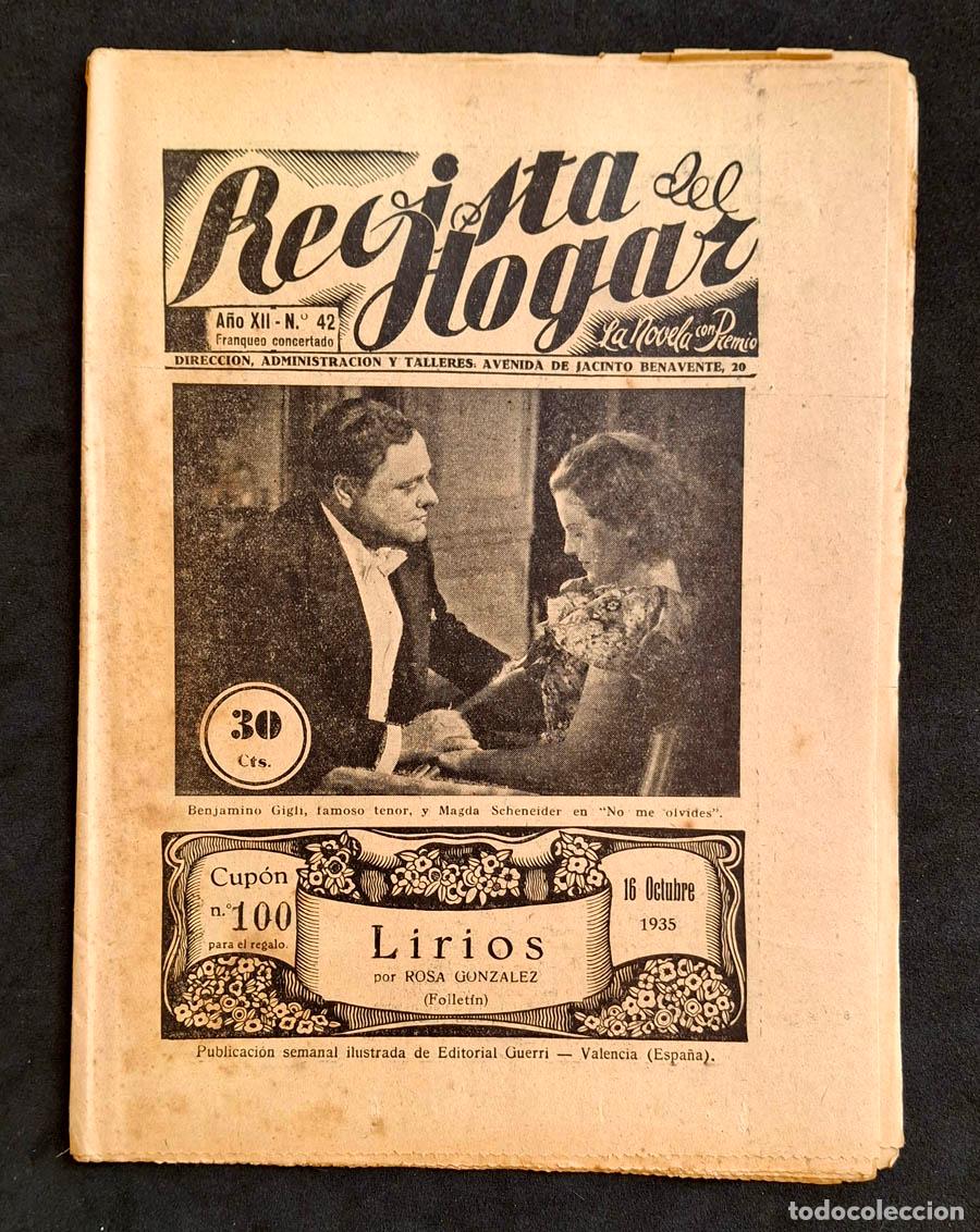 Coleccionismo de revistas y peri&oacute;dicos: La Novela con Premio - Revista del Hogar, a&ntilde;o XII numero 42, 16 de octubre de 1935