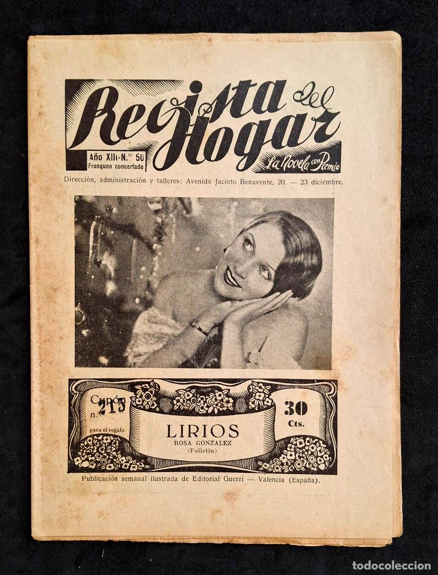 Coleccionismo de revistas y peri&oacute;dicos: La Novela con Premio - Revista del Hogar, a&ntilde;o XIII numero 50, 23 de diciembre de 1936