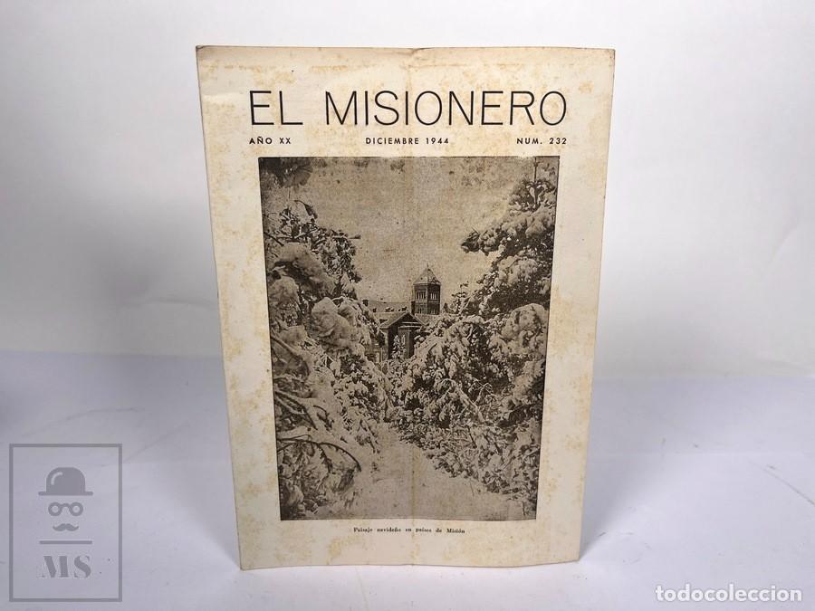 Coleccionismo de revistas y peri&oacute;dicos: Antigua Publicaci&oacute;n Religiosa - El Misionero - N&ordm; 232 Diciembre del 1944