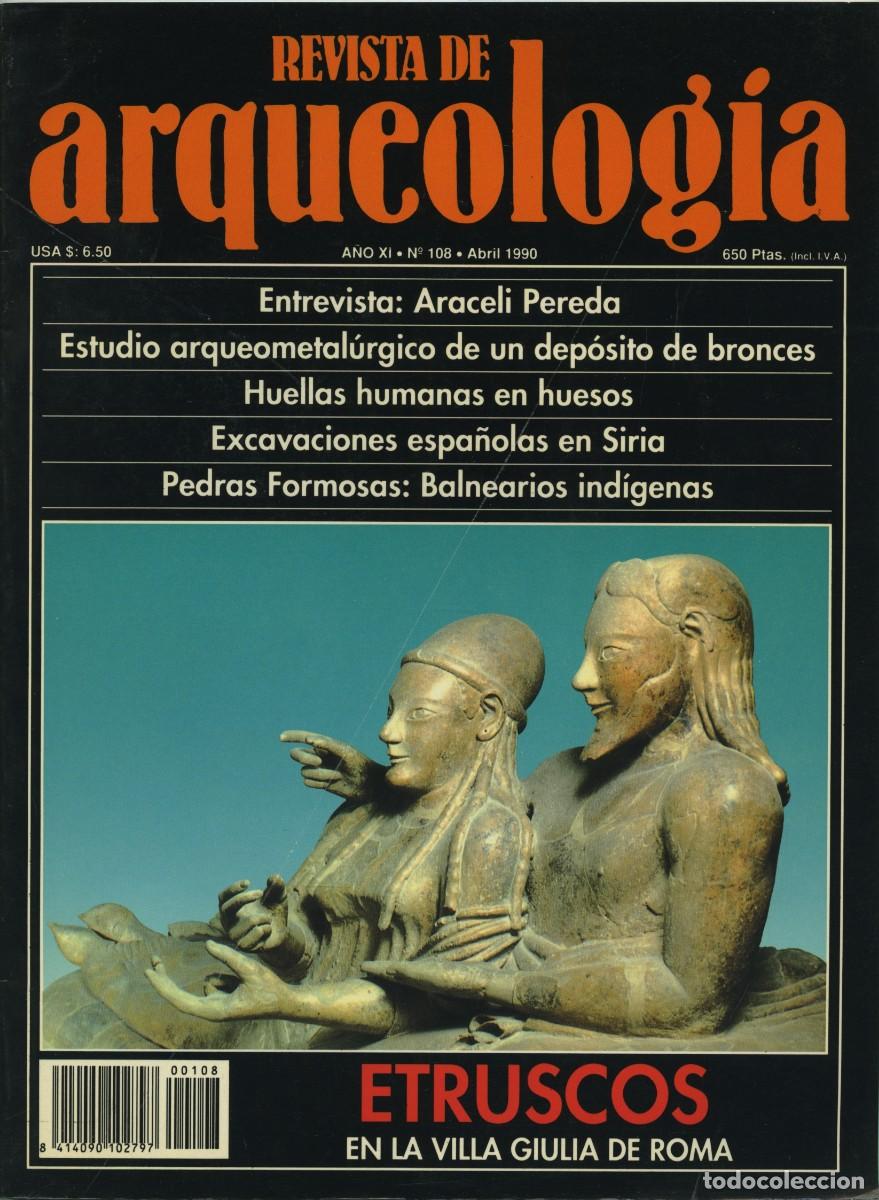 Coleccionismo de revistas y peri&oacute;dicos: REVISTA DE ARQUEOLOG&Iacute;A. A&ntilde;o XI, N&ordm; 108. Abril 1990. Etruscos. En la villa Giulia de Roma. Pp. 66
