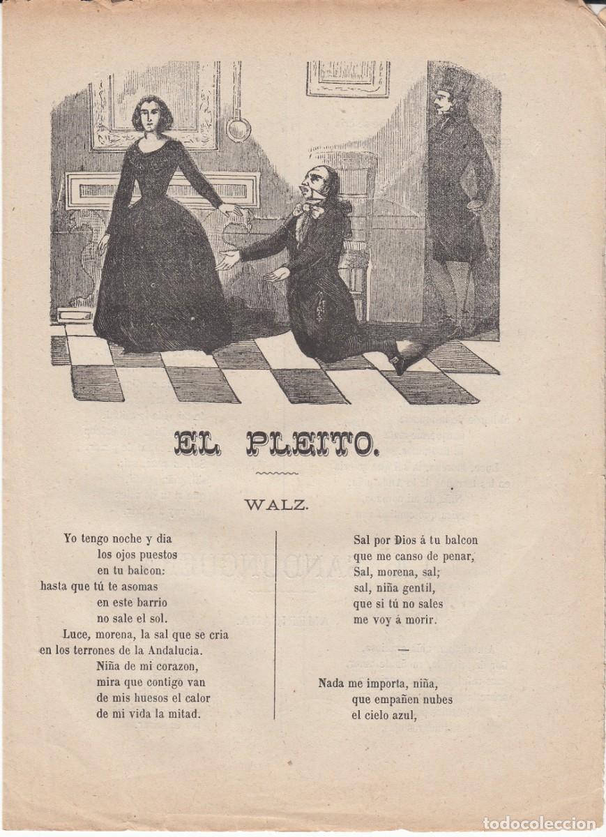 Coleccionismo de revistas y peri&oacute;dicos: PLIEGO DE CORDEL - ROMAN&Ccedil;OS - EL PLEITO