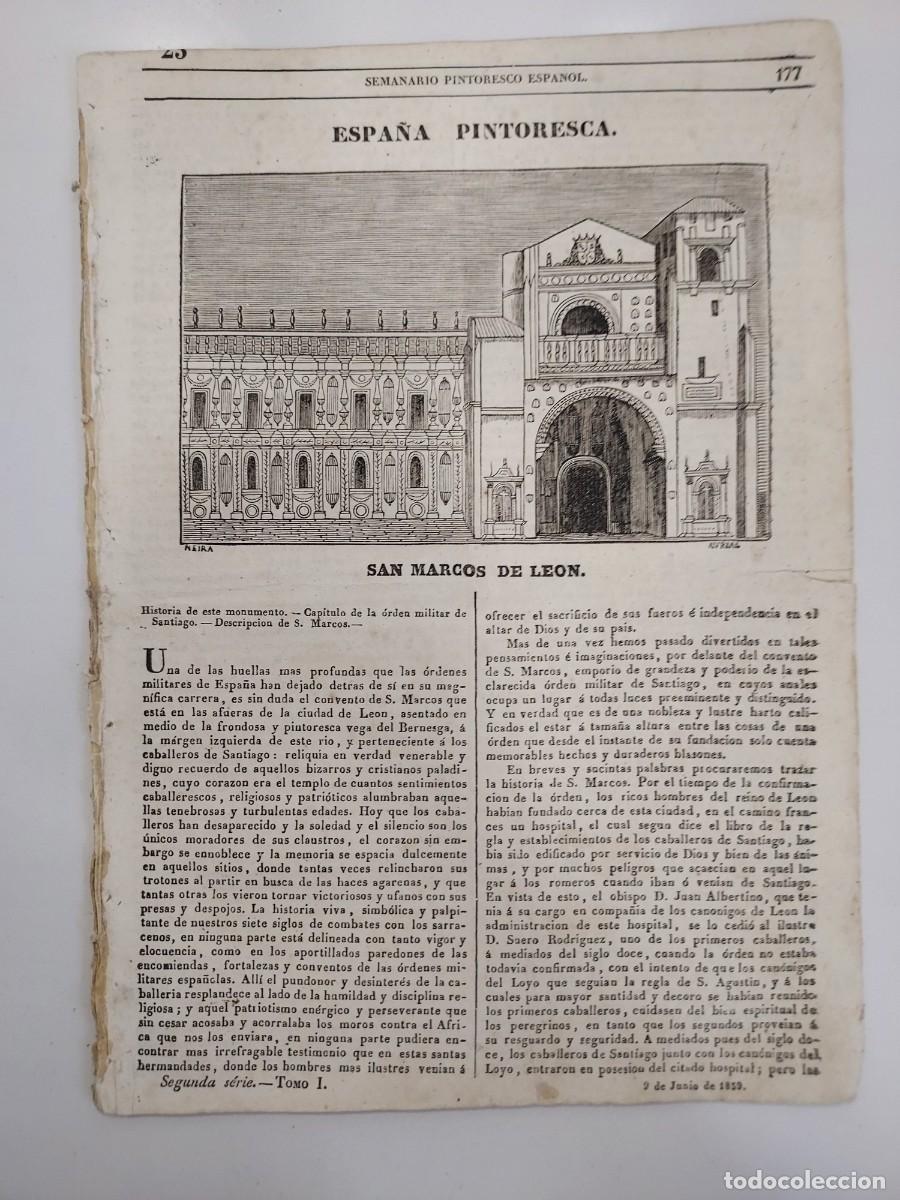 Coleccionismo de revistas y peri&oacute;dicos: SEMANARIO PINTORESCO ESPA&Ntilde;OL 1839. LEON SAN MARCOS. SAN ELOY SALAMANCA. POESIA ZORRILLA. MANDRAGORA