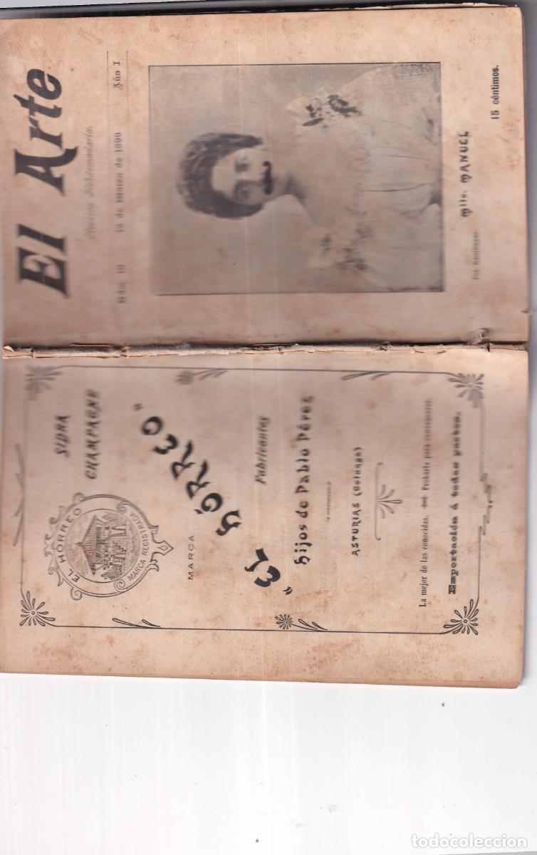 Coleccionismo de revistas y peri&oacute;dicos: El Arte Revista Hebdomadaria Num 10 MARZO 1899 - PORTADA MLLE. MANUEL - MARINA FRANCESA