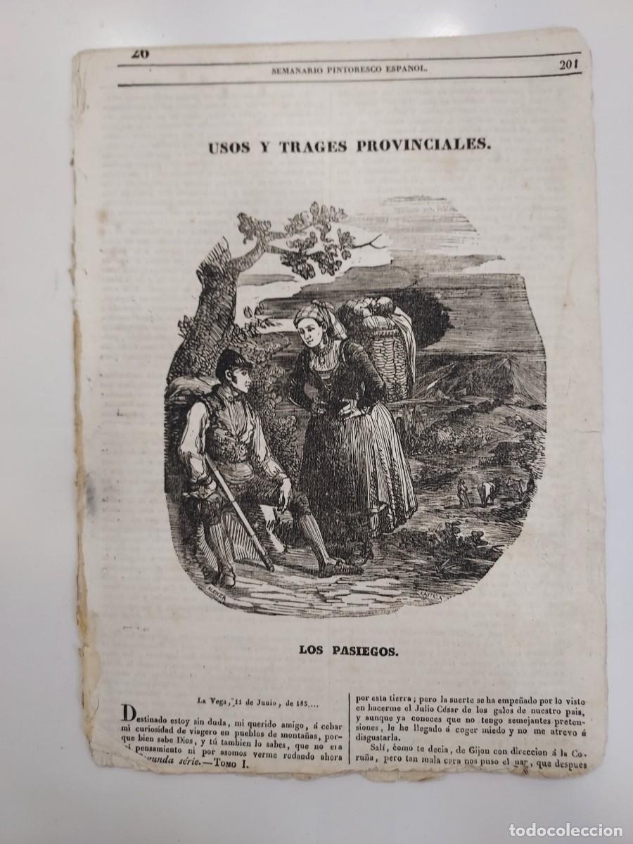 Sammeln von Zeitschriften und Zeitungen: SEMANARIO PINTORESCO ESPA&Ntilde;OL 1839. VEGA DEL PAS, PASIEGOS. MADRID IGLESIA SAN JUSTO