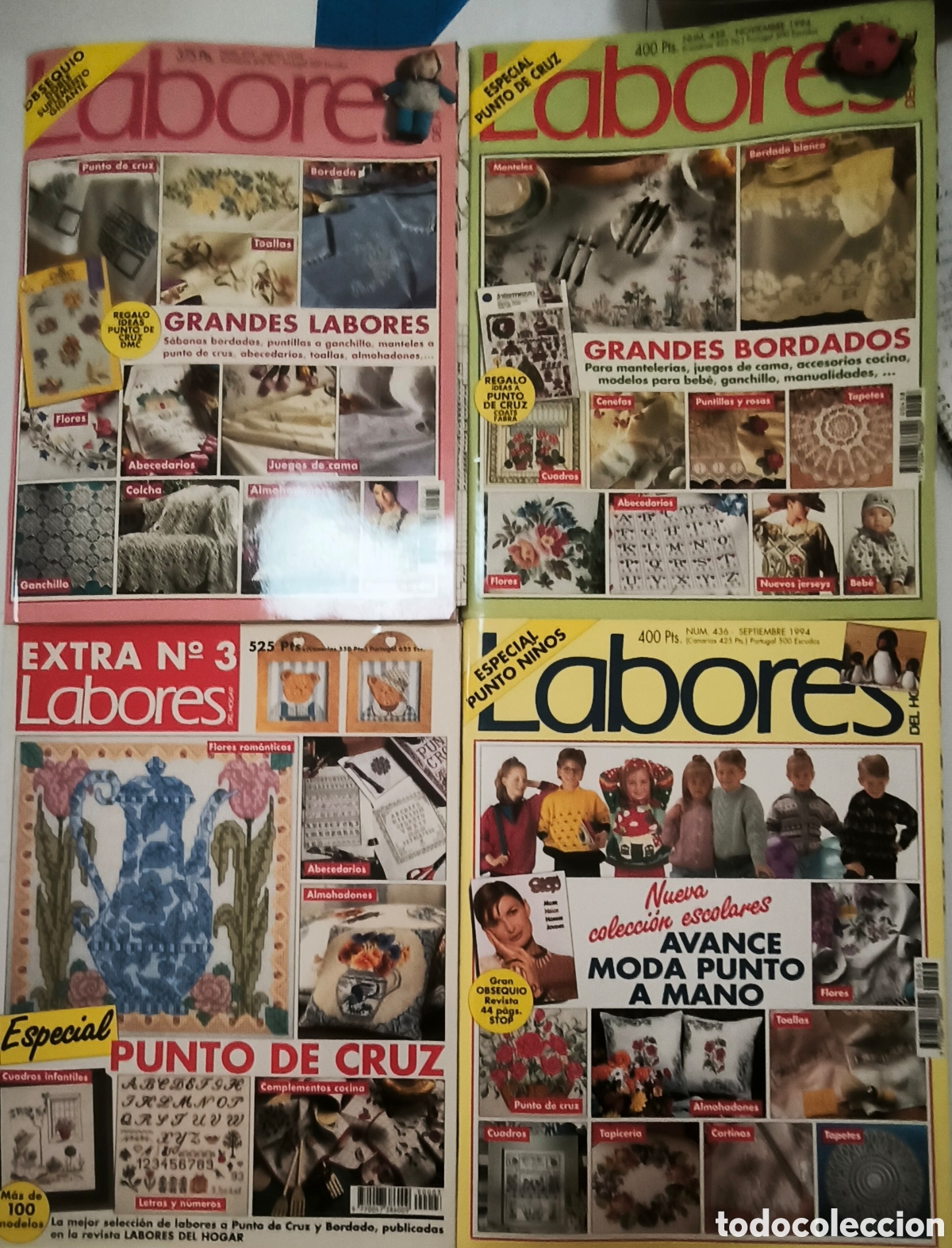 Collectionnisme de Revues et Journaux: PUNTO DE CRUZ Y LABORES. 13 REVISTAS.