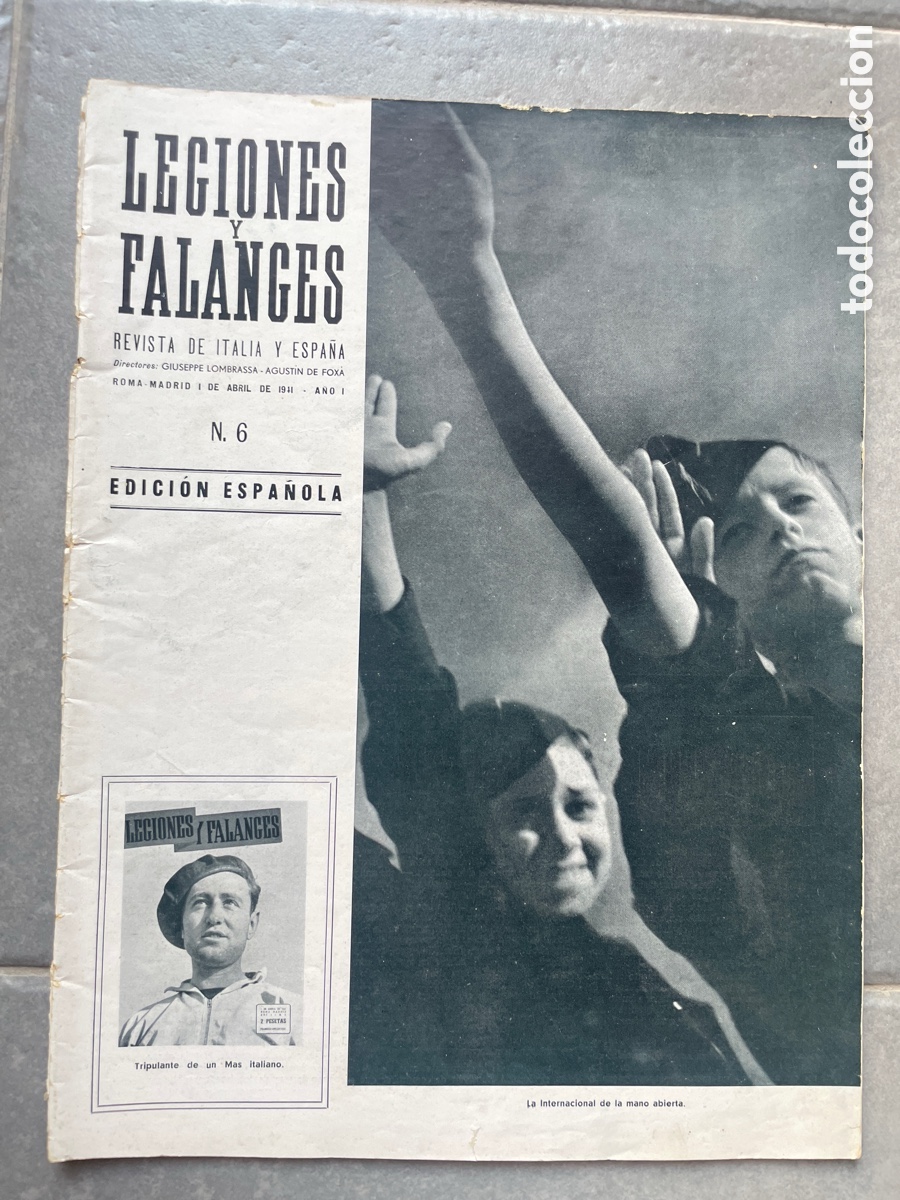 Coleccionismo de revistas y peri&oacute;dicos: Regiones y falanges. N&uacute;mero seis. Edici&oacute;n espa&ntilde;ola. Abril de 1941.