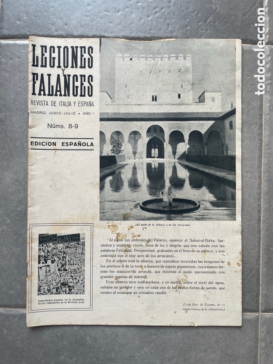 Coleccionismo de revistas y peri&oacute;dicos: Lesiones y falanges. N&uacute;meros 8 y 9. Edici&oacute;n espa&ntilde;ola. Junio-julio 1941.