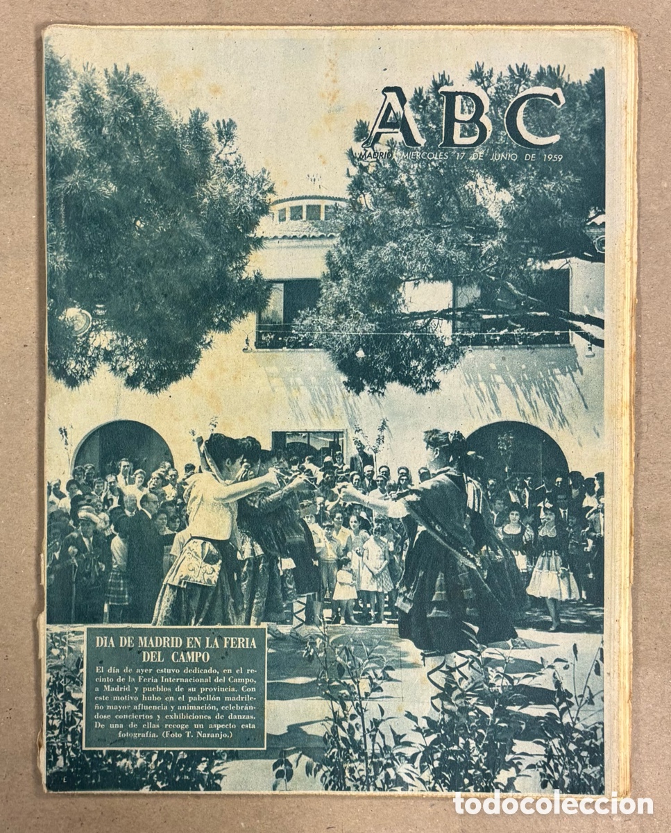 Coleccionismo de revistas y peri&oacute;dicos: ABC (17 JUNIO 1959). D&Iacute;A DE MADRID EN LA FERIA DEL CAMPO, GRANADA CONTRA BARCELONA FINAL DE COPA,&hellip;
